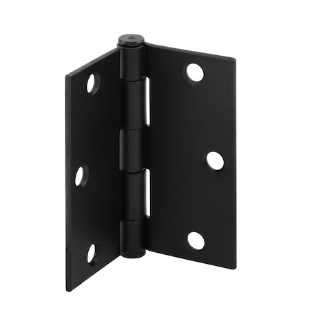 Prime-Line Door Hinge Residential Smooth Pivot, 3-1/2 in. with Sq. Corners, Matte Black 12 Pack U 11502812